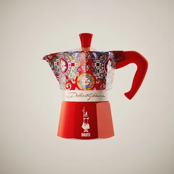 Cafetera italiana Bialetti x Dolce & Gabbana - Carreta siciliana, 3 tazas - Bialetti