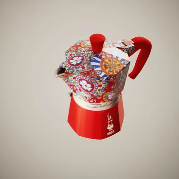 Cafetera italiana Bialetti x Dolce & Gabbana - Carreta siciliana, 3 tazas - Bialetti