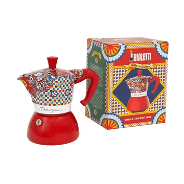Cafetera italiana de inducción Bialetti x Dolce & Gabbana - Carreta siciliana, 4 tazas - Bialetti