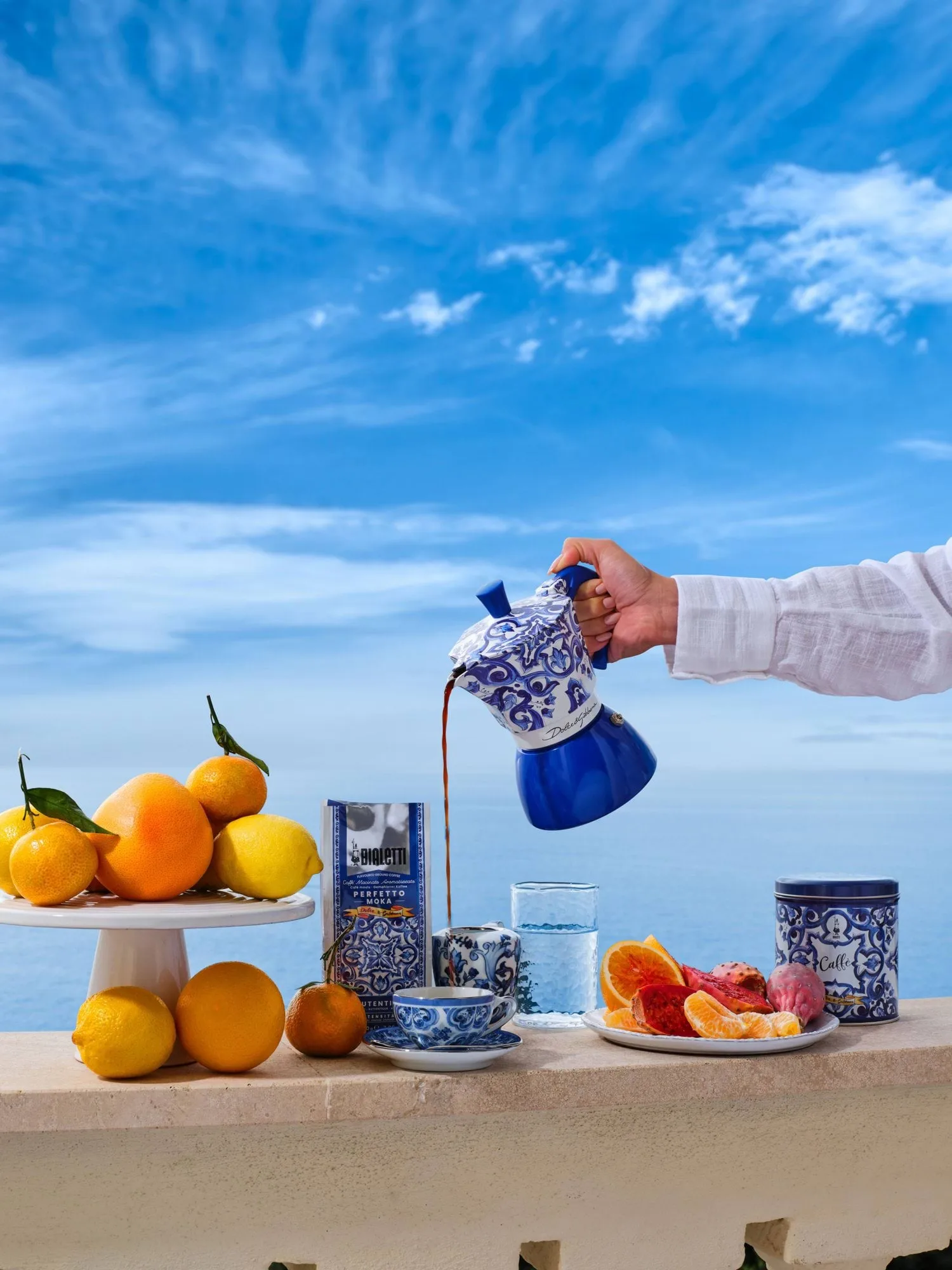 Cafetera italiana de inducción Bialetti x Dolce & Gabbana, Mediterráneo, 6 tazas Bialetti