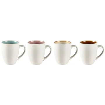 4 Tazas Bitz 30 cl - blanco crema mate - Bitz