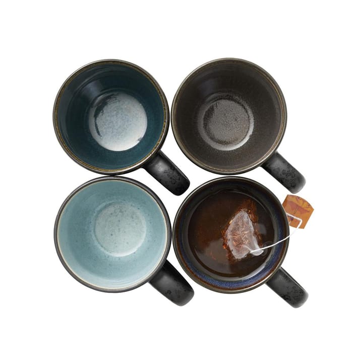 4 Tazas Bitz, negro, Set 1 Bitz