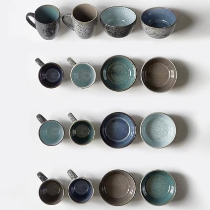 4 Tazas Bitz, negro, Set 1 Bitz