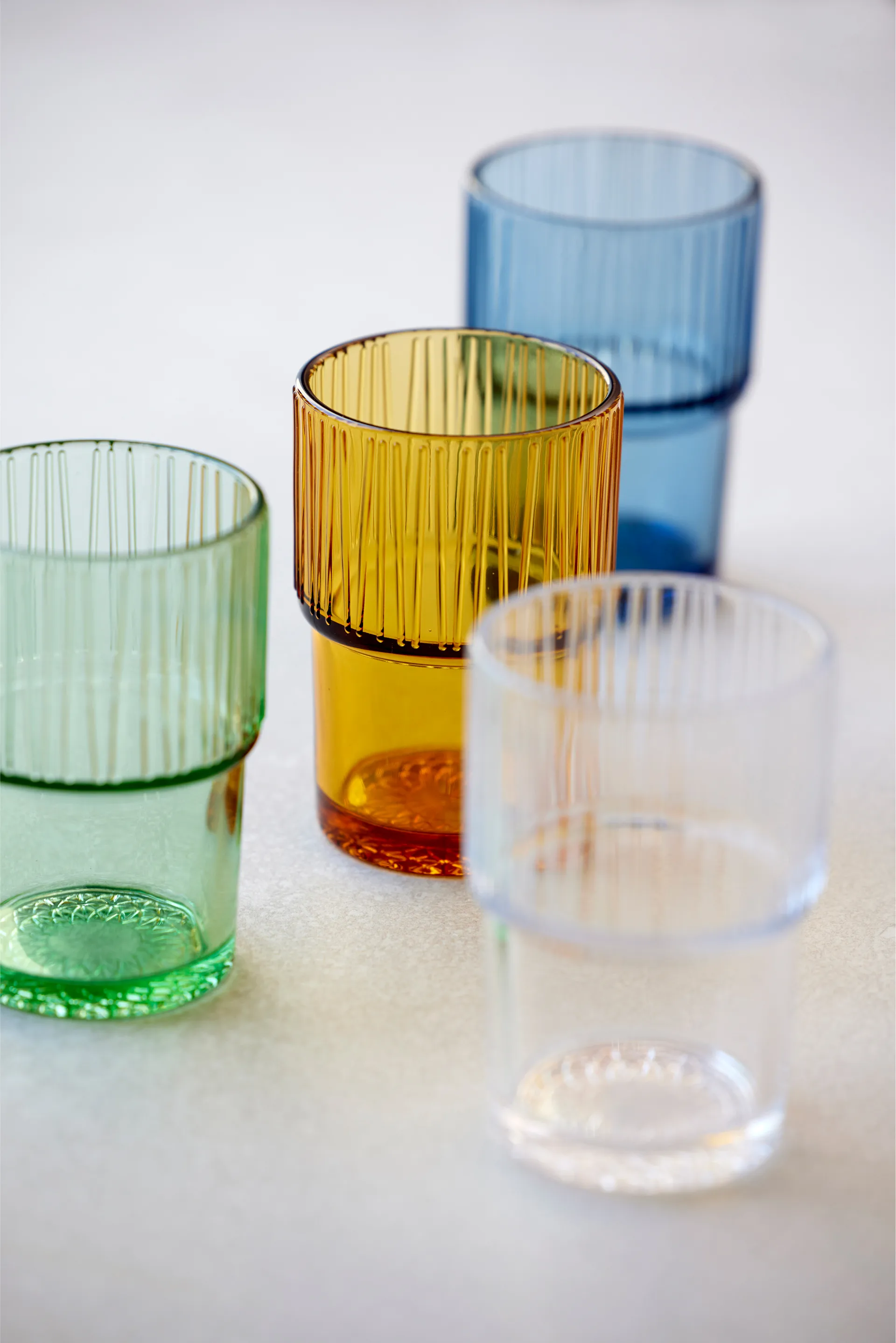 4 Vasos de café Kusintha caféglas 38 cl, Clear Bitz