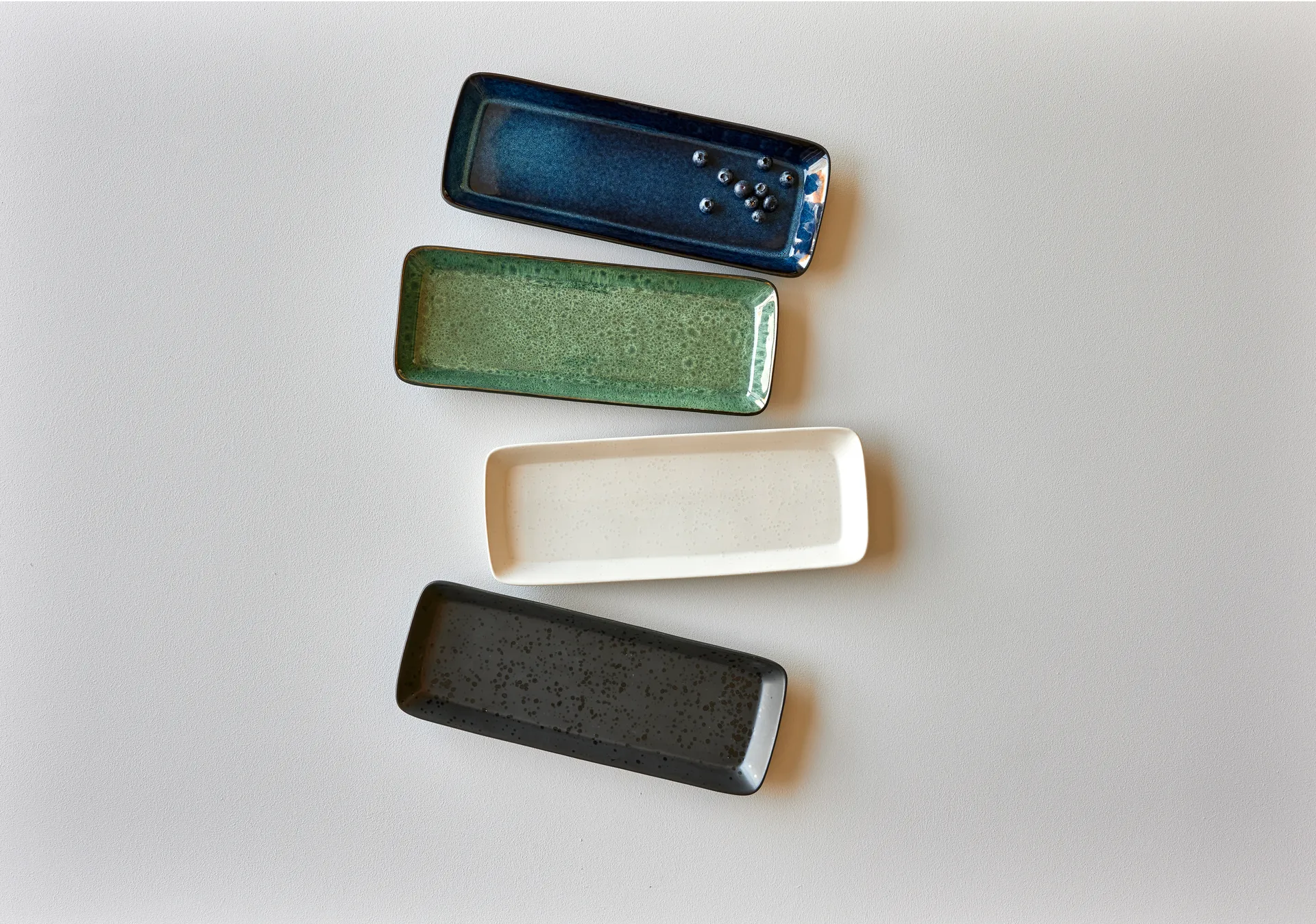 Bandeja para servir Bitz 38x14 cm, Negro-verde Bitz