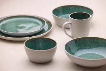 Bitz bol gastro Ø12 cm - Blanco-verde - Bitz