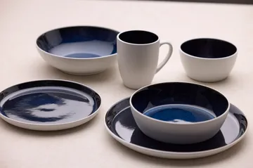 Bitz bol para pasta gastro Ø20 cm - Blanco-azul oscuro - Bitz