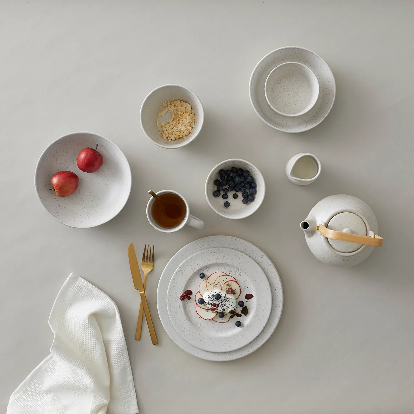 Bol para pasta Bitz Ø20 cm mate, blanco nata mate Bitz