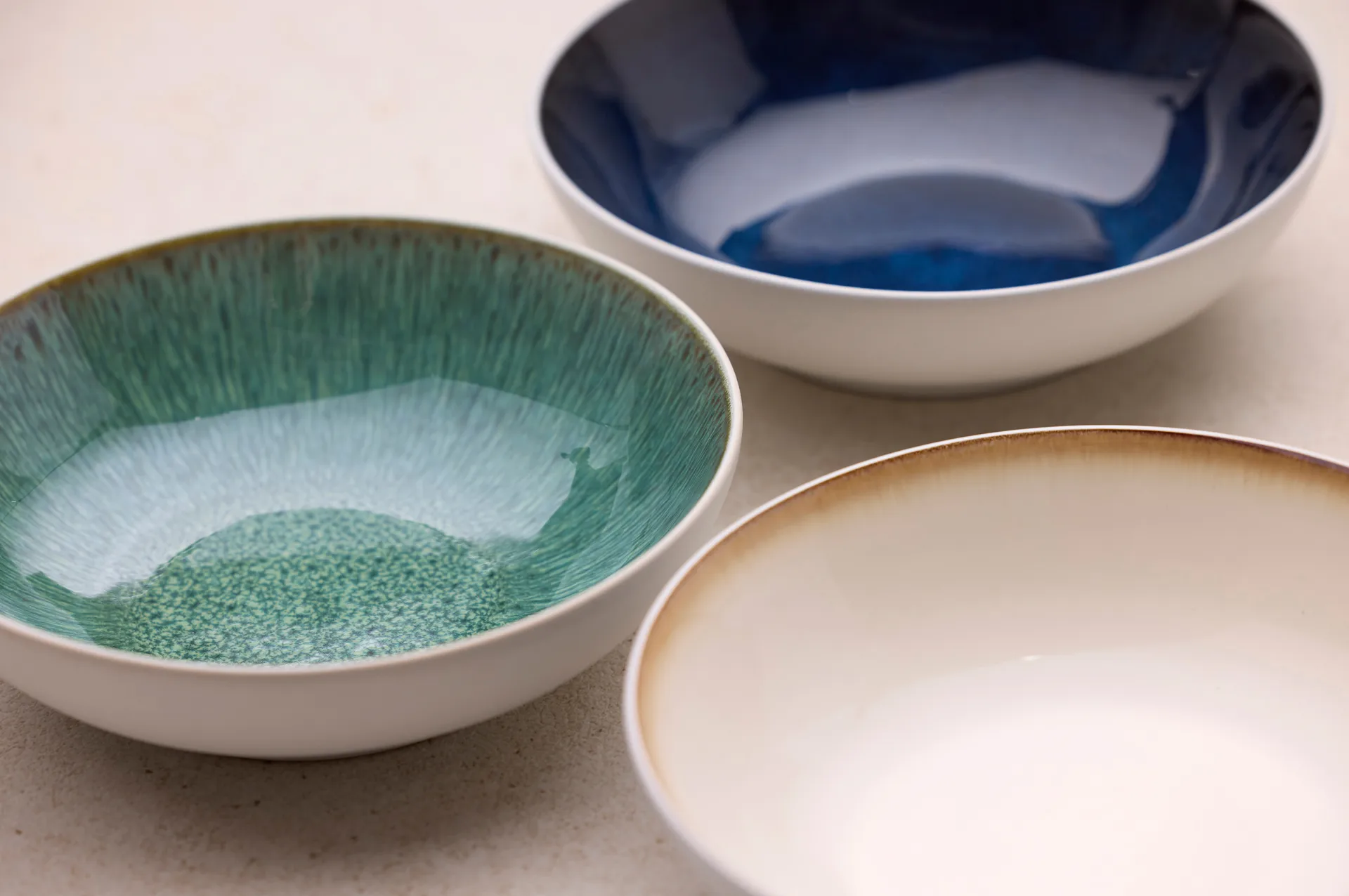 Bol para pasta Bitz gastro Ø20 cm, Blanco-verde Bitz