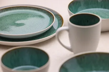 Bol para sopa Bitz Ø 18 cm - Blanco-verde - Bitz