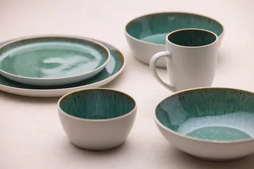 Bol para sopa Bitz Ø 18 cm - Blanco-verde - Bitz