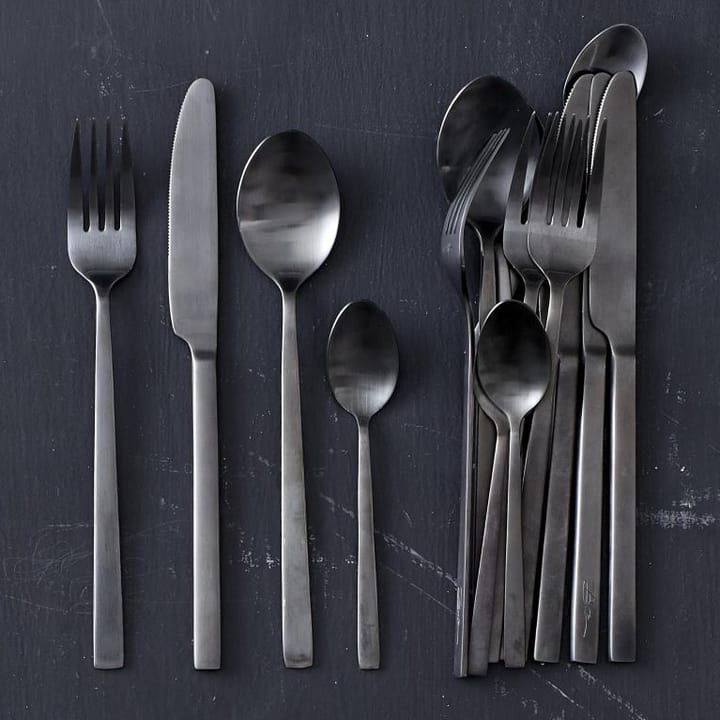 Cubertería Bitz 16 piezas, negro Bitz