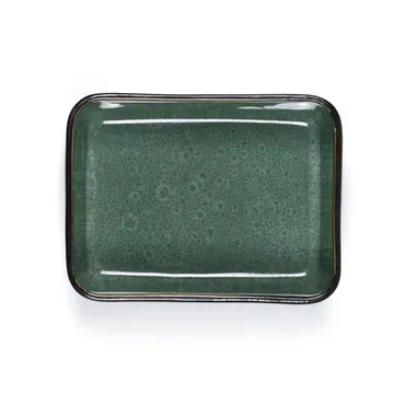 Fuente de servir Bitz negro 19x14 cm - verde - Bitz