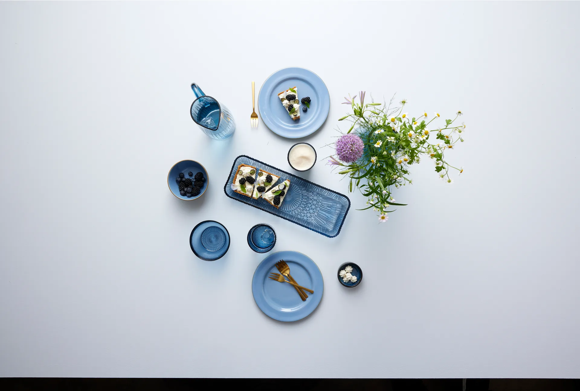 Fuente de servir Kusintha rectangular 14x38 cm, Blue Bitz