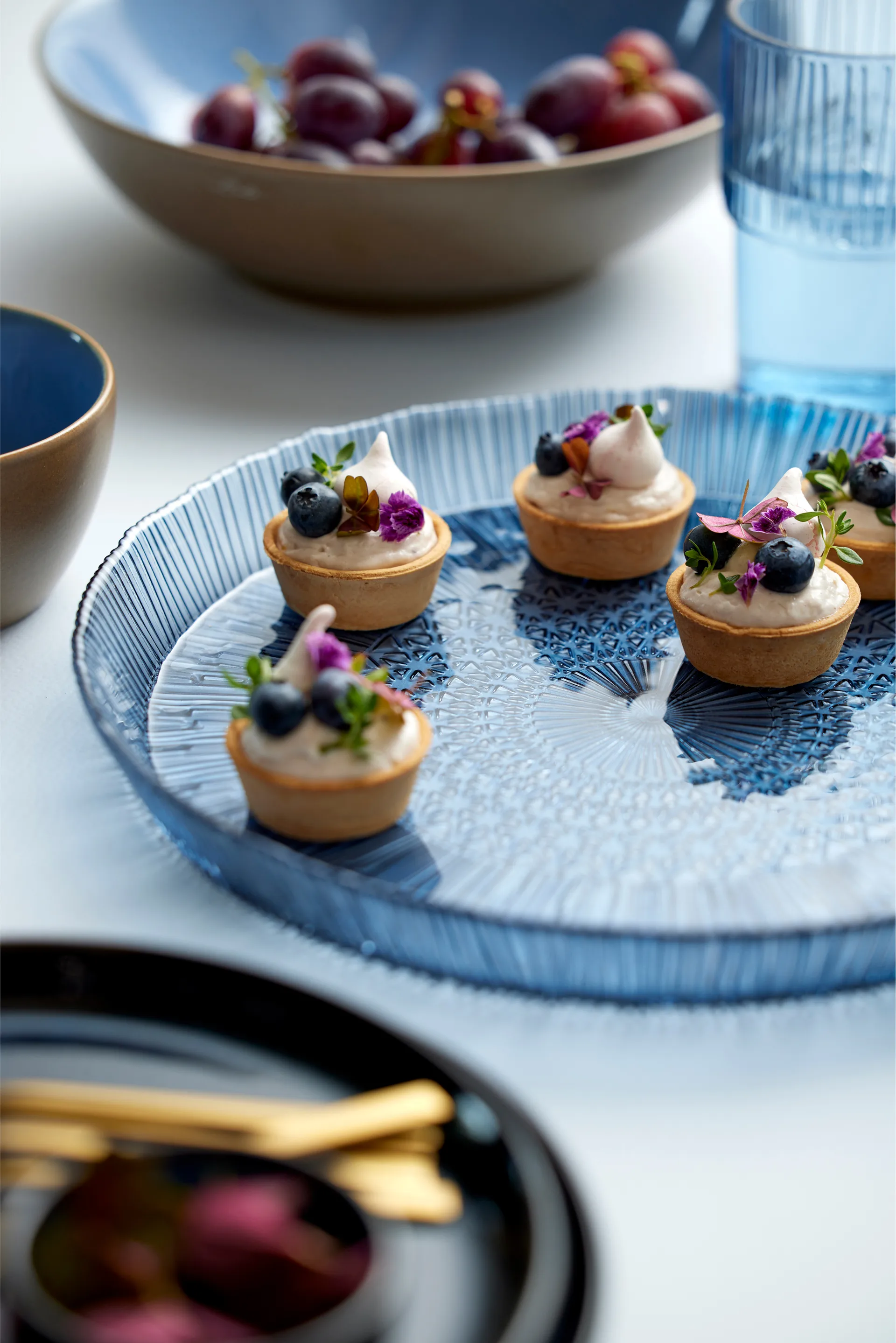 Fuente de servir Kusintha redonda Ø30 cm, Blue Bitz