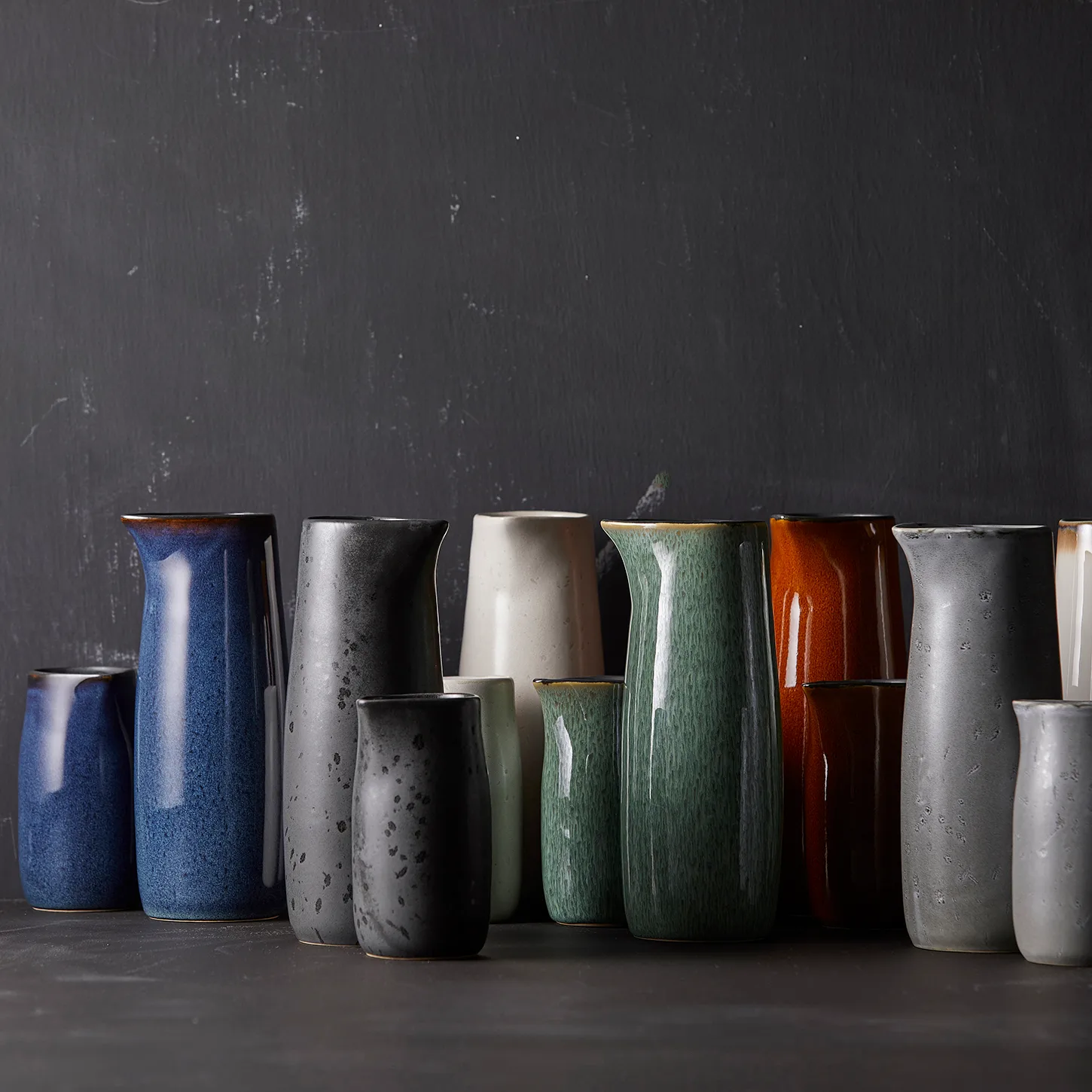 Jarra de leche Bitz 20 cl, verde-negro Bitz