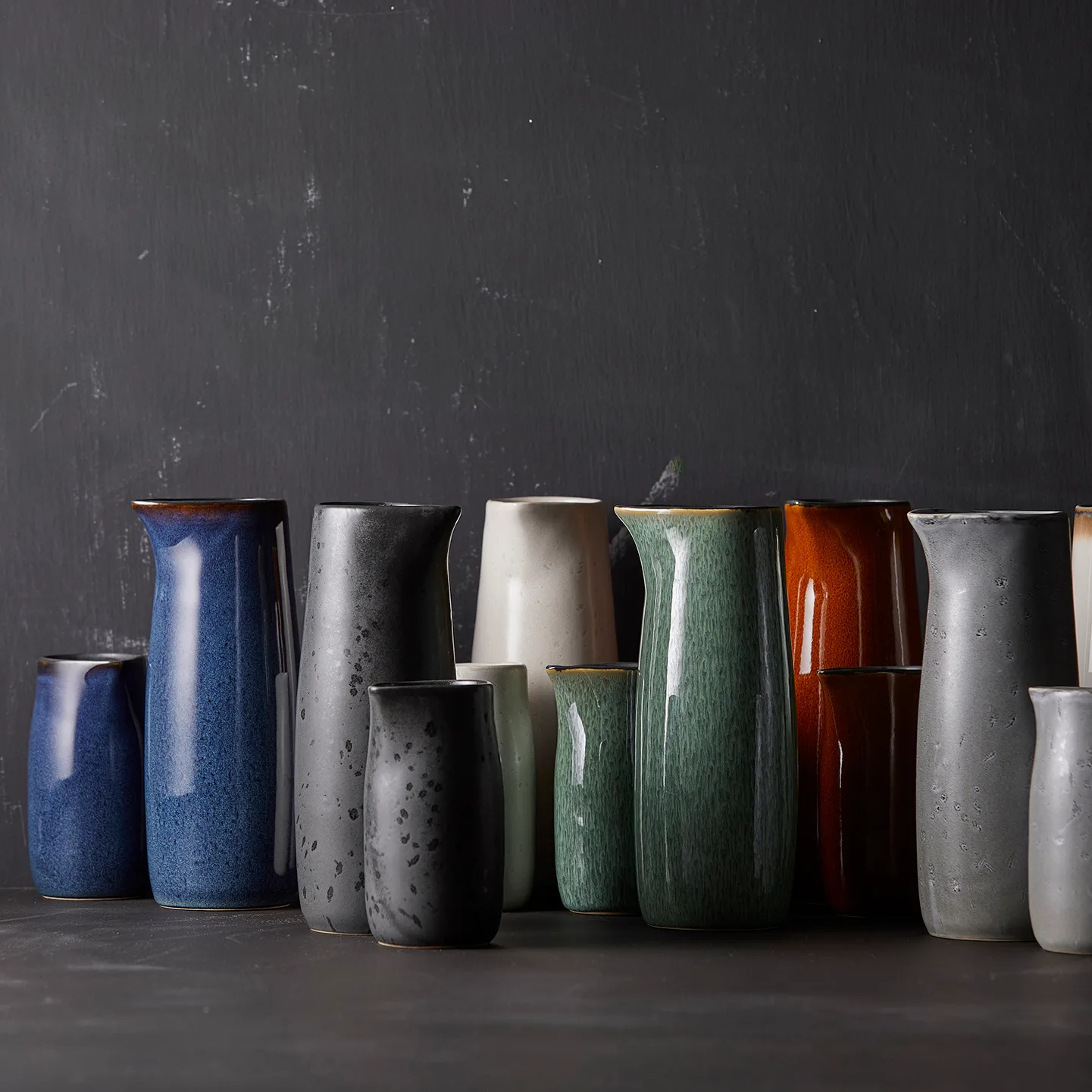 Jarra de leche Bitz 50 cl, azul oscuro-negro Bitz