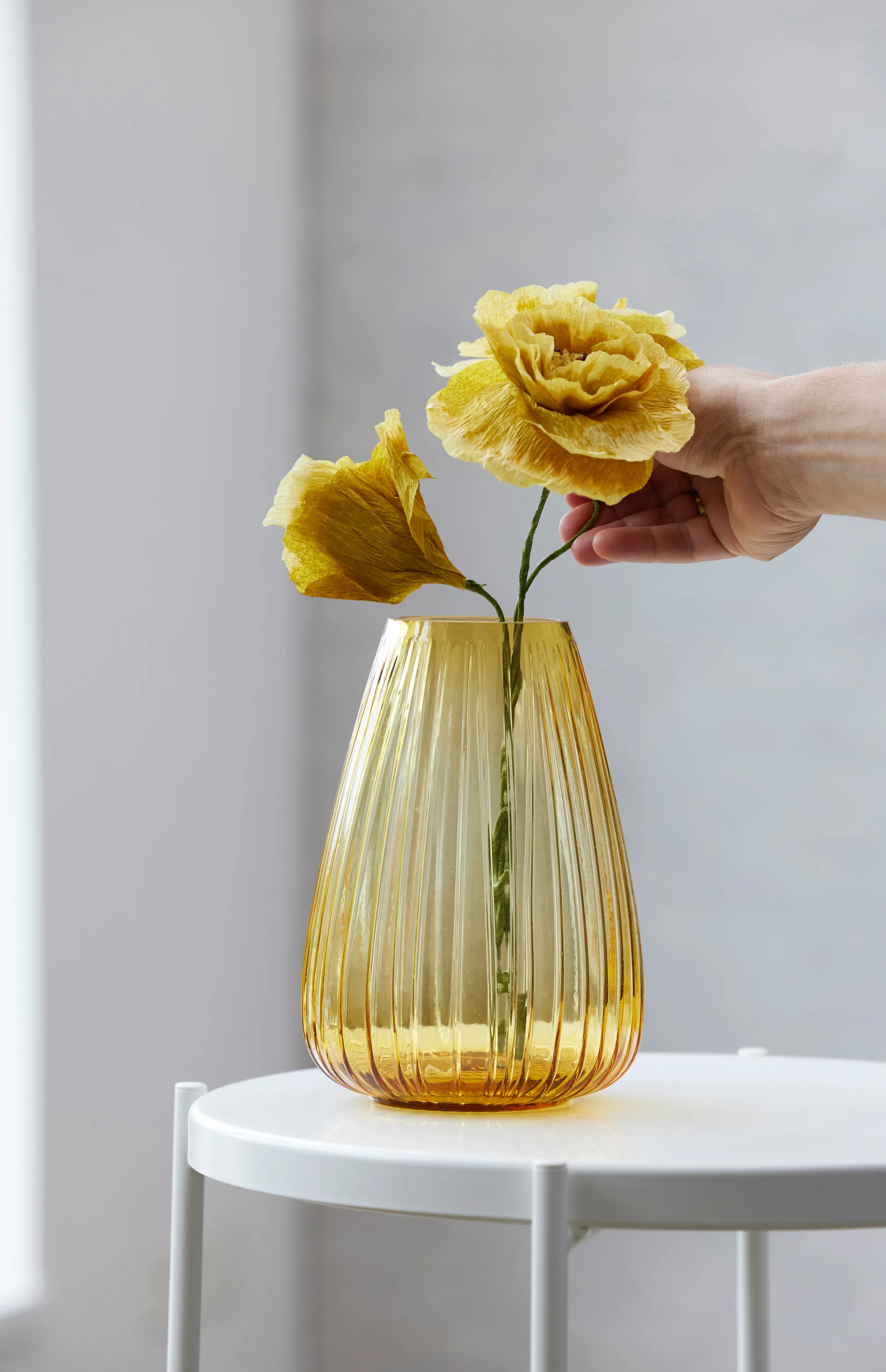 Jarrón Kusintha 22 cm, Ámbar Bitz