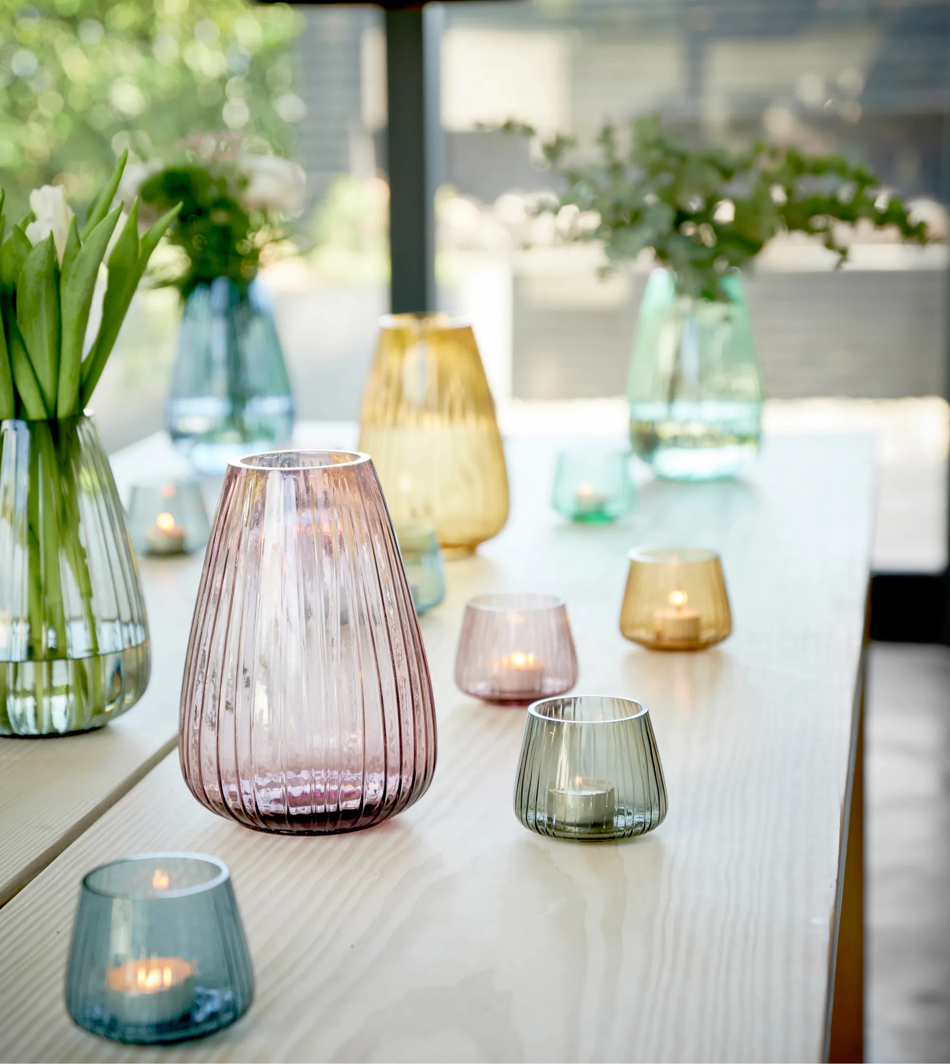 Jarrón Kusintha 22 cm, Azul Bitz