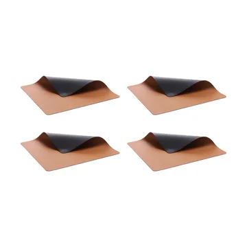 Mantel individual Bitz 33x46 cm, 4-pack - Negro-marrón - Bitz