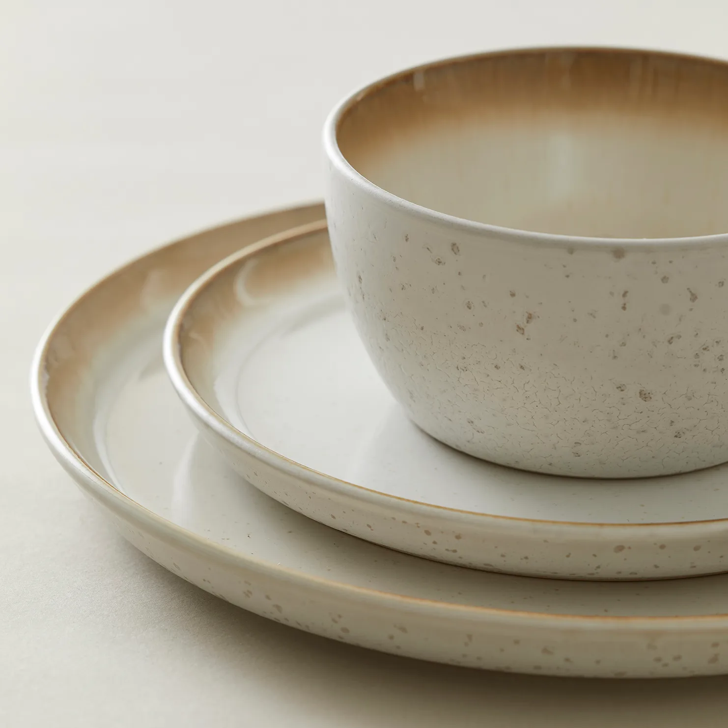 Plato Bitz gastro Ø27 cm, blanco nata-crema Bitz