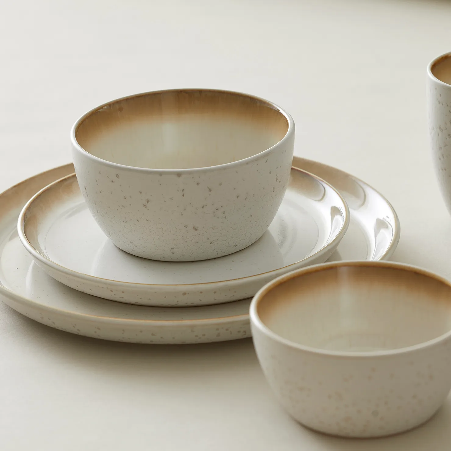 Plato Bitz gastro Ø27 cm, blanco nata-crema Bitz