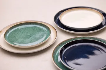 Plato Bitz gastro Ø27 cm - Blanco-verde - Bitz