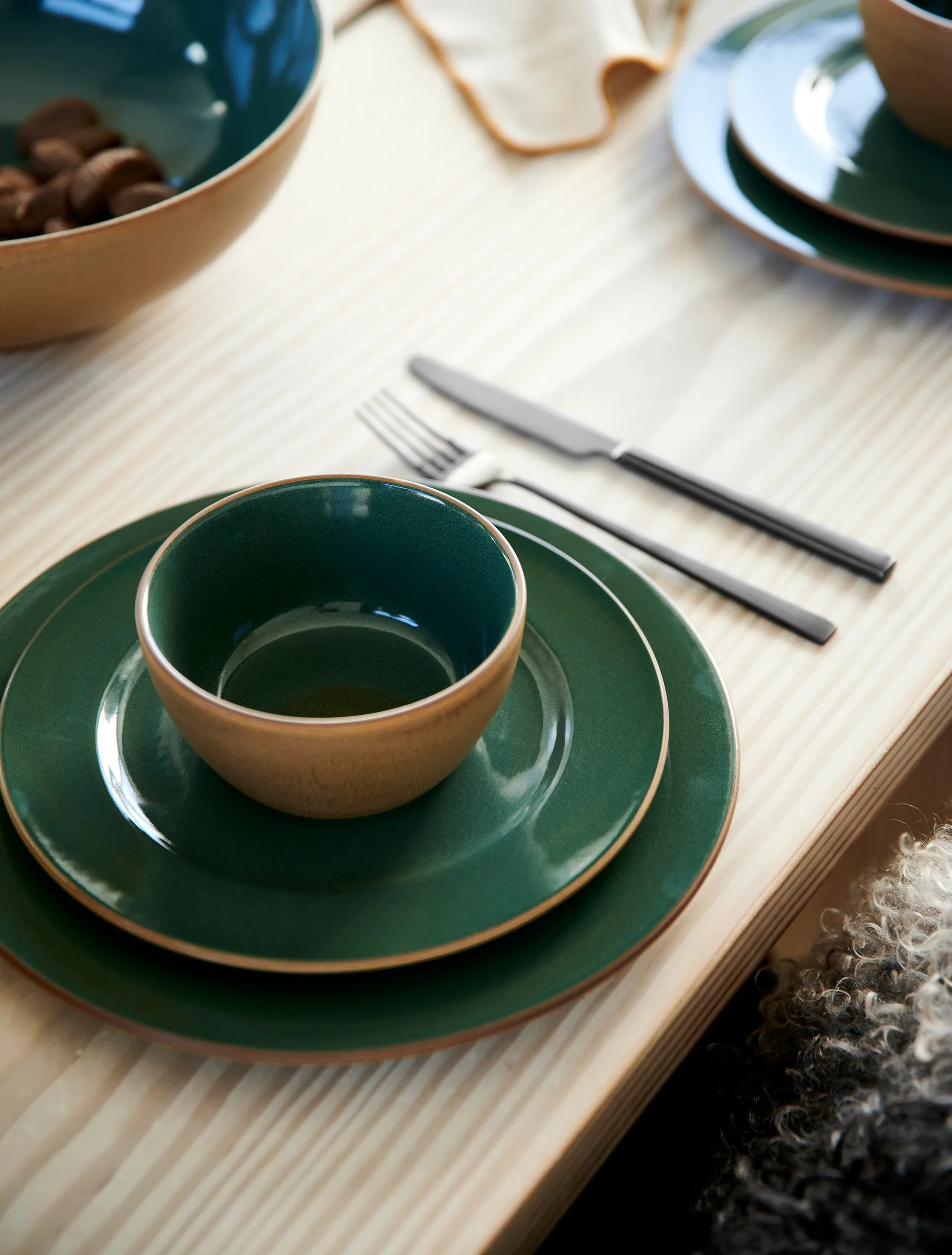 Plato de postre Bitz Wood Ø22 cm, Wood-forest Bitz