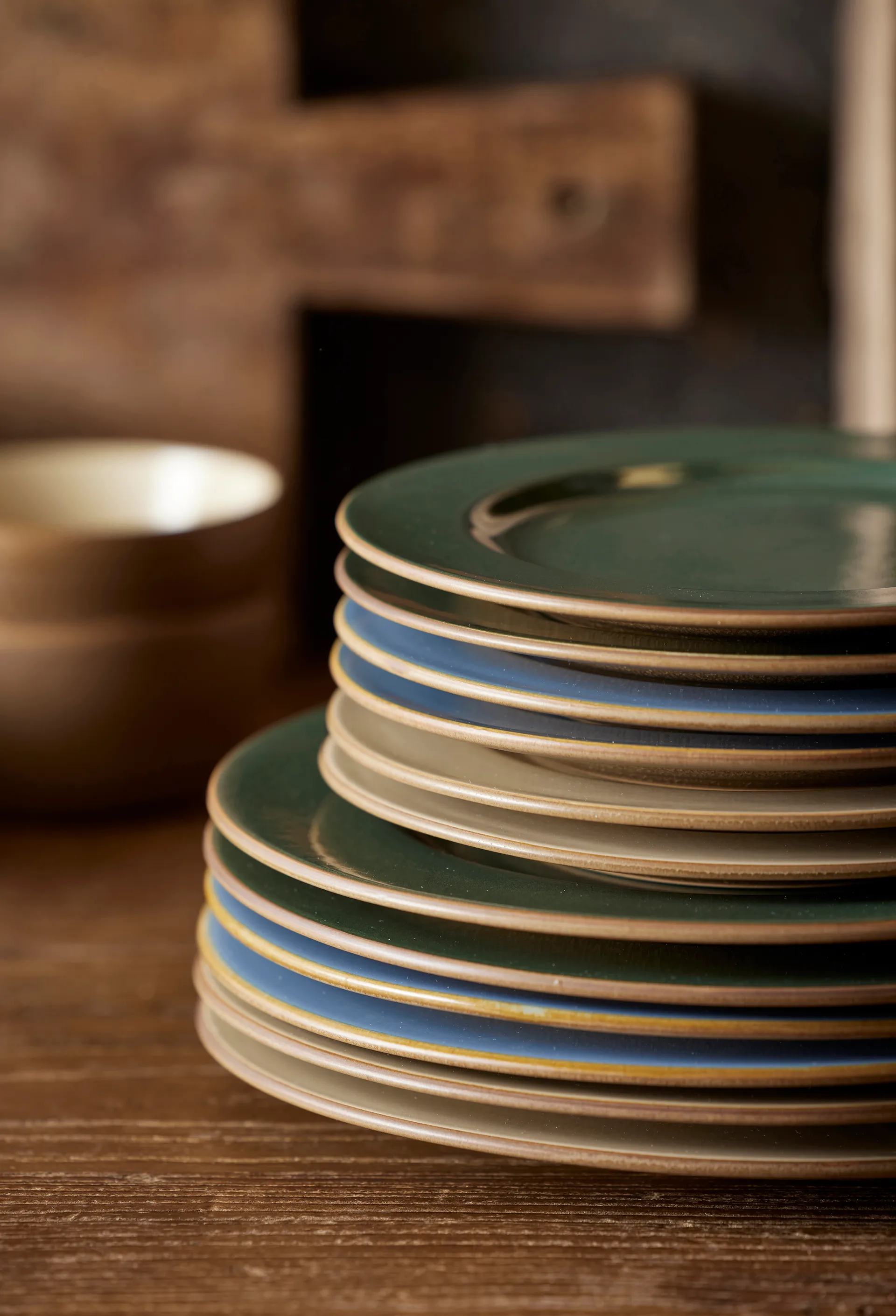 Plato de postre Bitz Wood Ø22 cm, Wood-forest Bitz