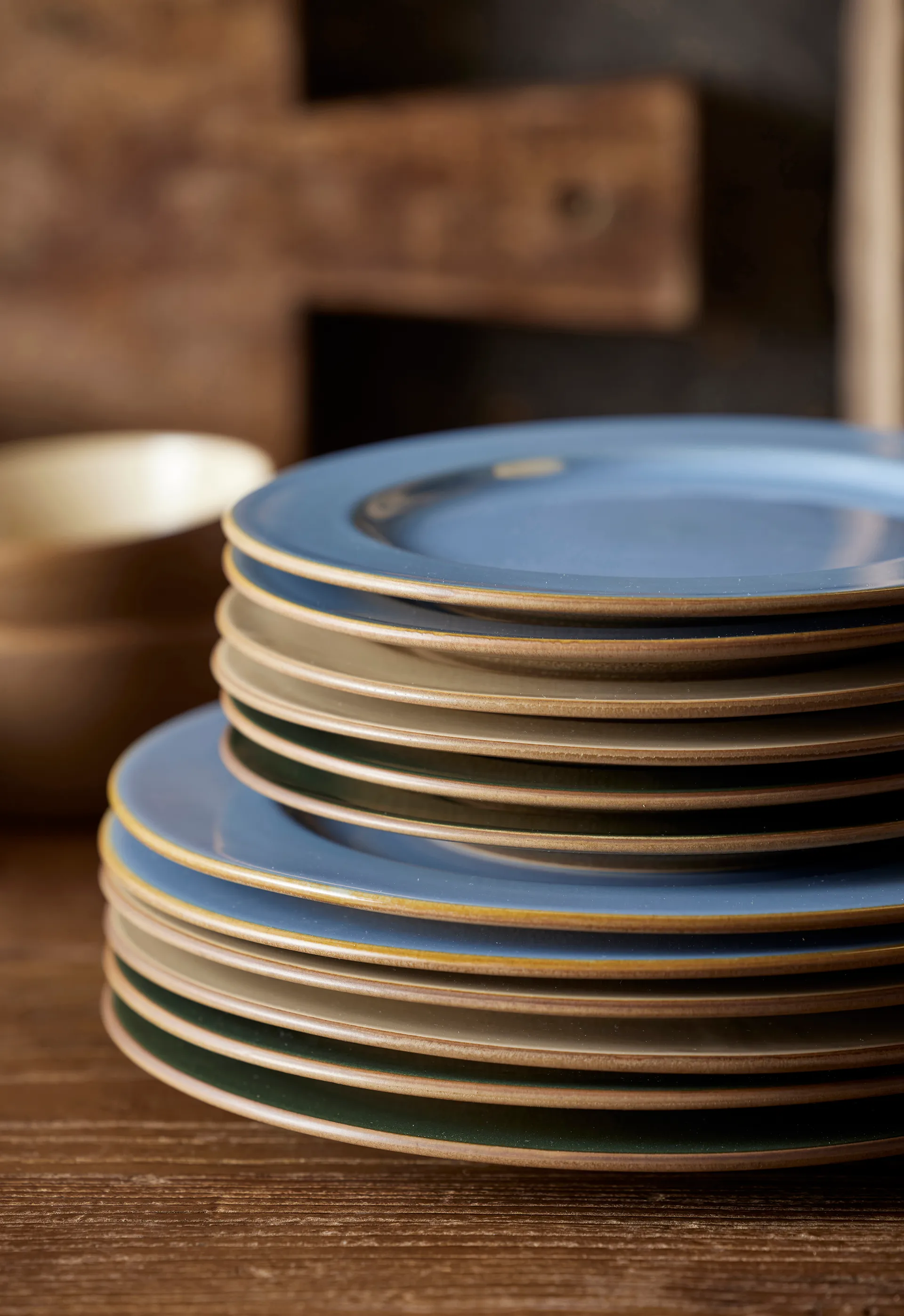 Plato de postre Bitz Wood Ø22 cm, Wood-sand Bitz