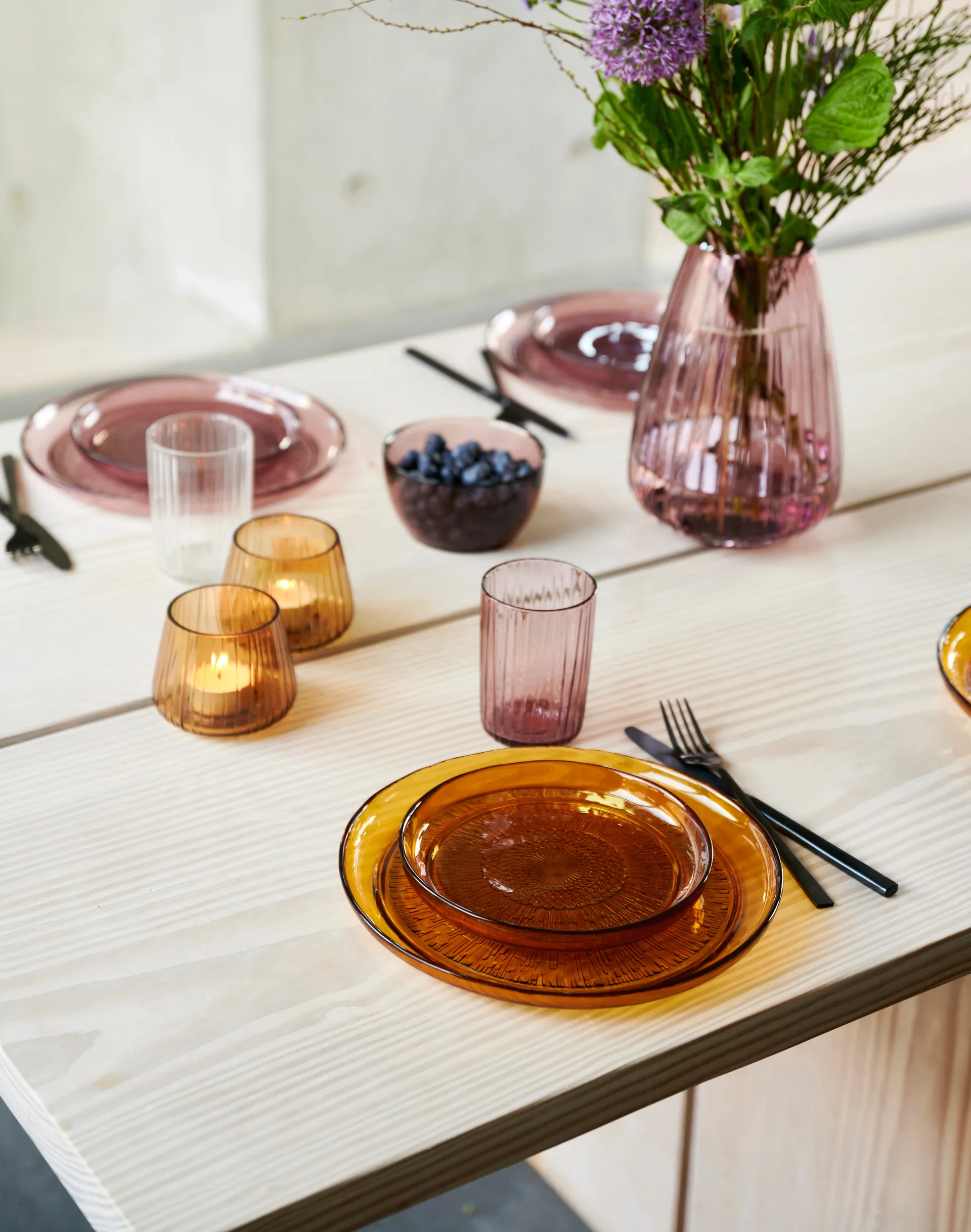 Plato Kusintha Ø25 cm, Ámbar Bitz