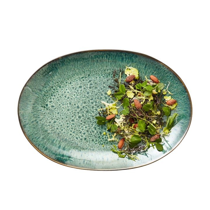 Plato ovalado Bitz 25x36 cm, Negro-verde Bitz
