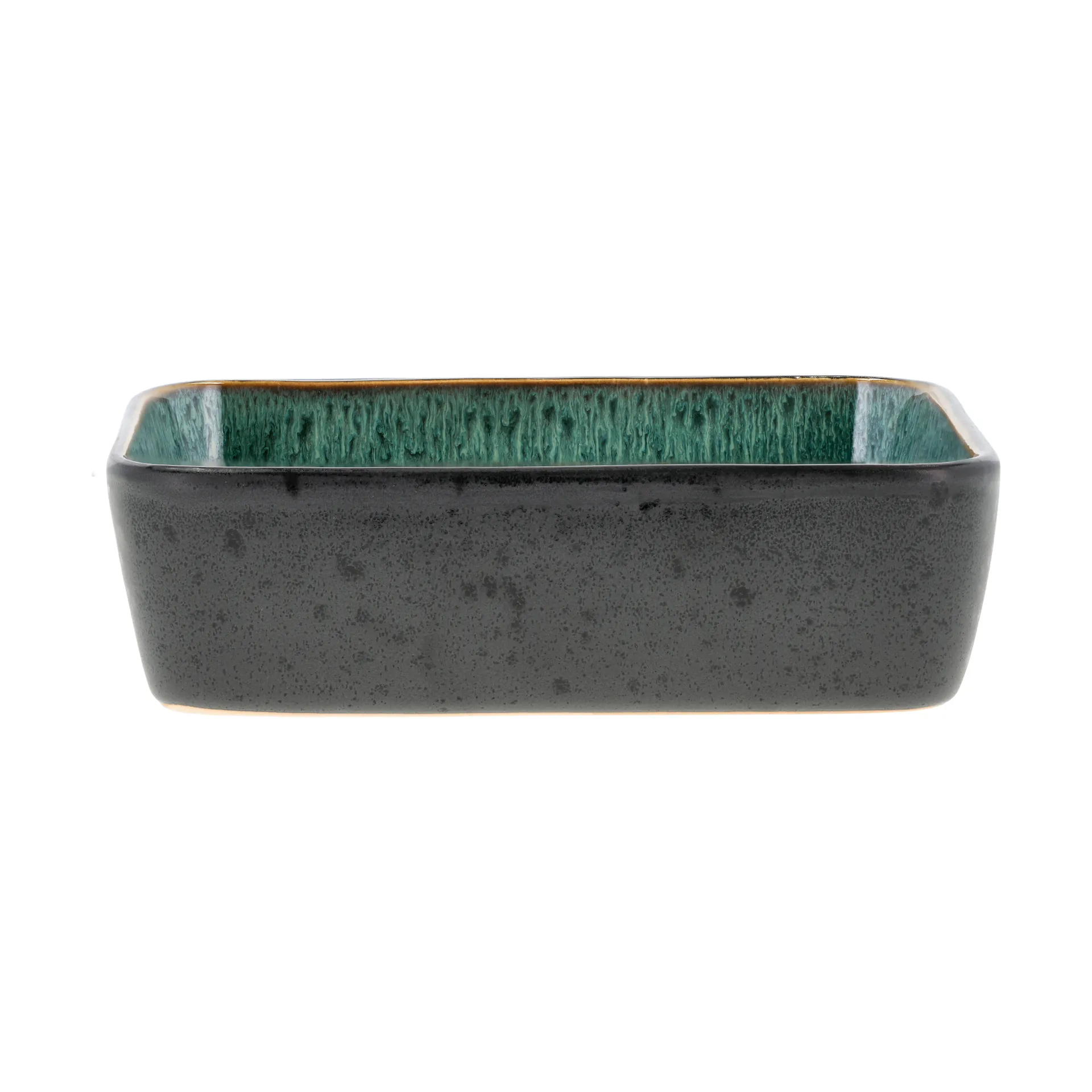 Plato rectangular Bitz 14x19 cm, Black-green Bitz
