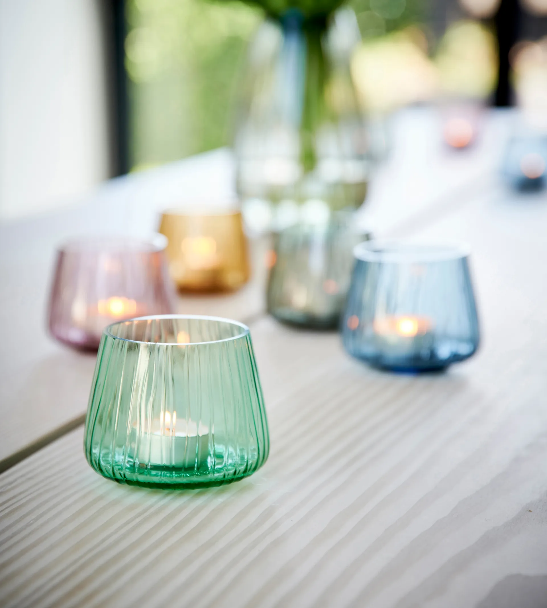 Portavelas Kusintha 7,5 cm 2 unidades, Azul Bitz