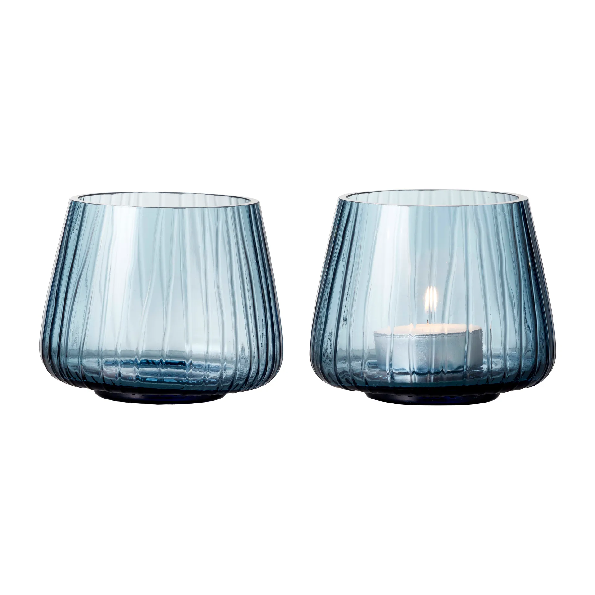 Portavelas Kusintha 7,5 cm 2 unidades, Azul Bitz