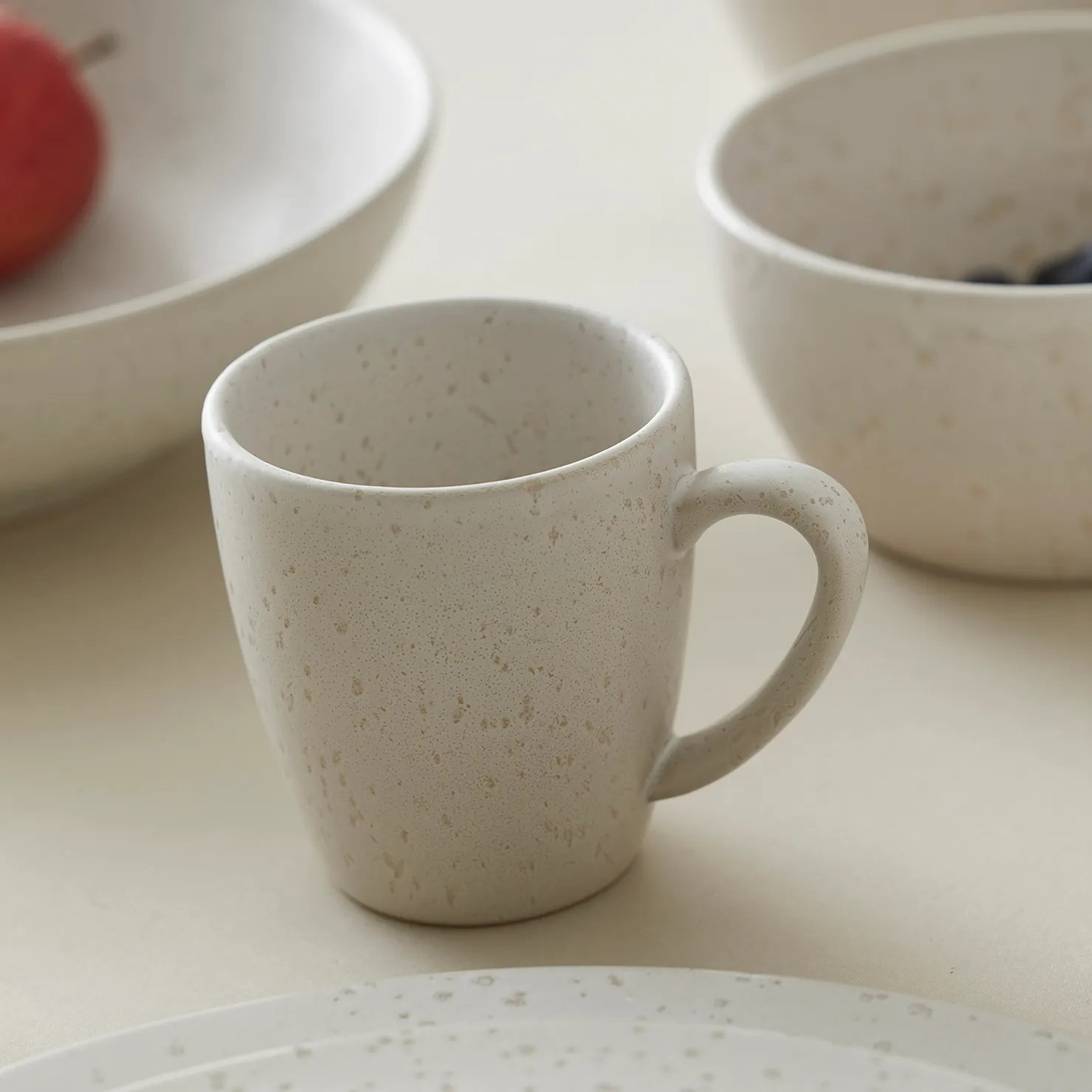 Taza Bitz 19 cl mate, blanco nata mate Bitz