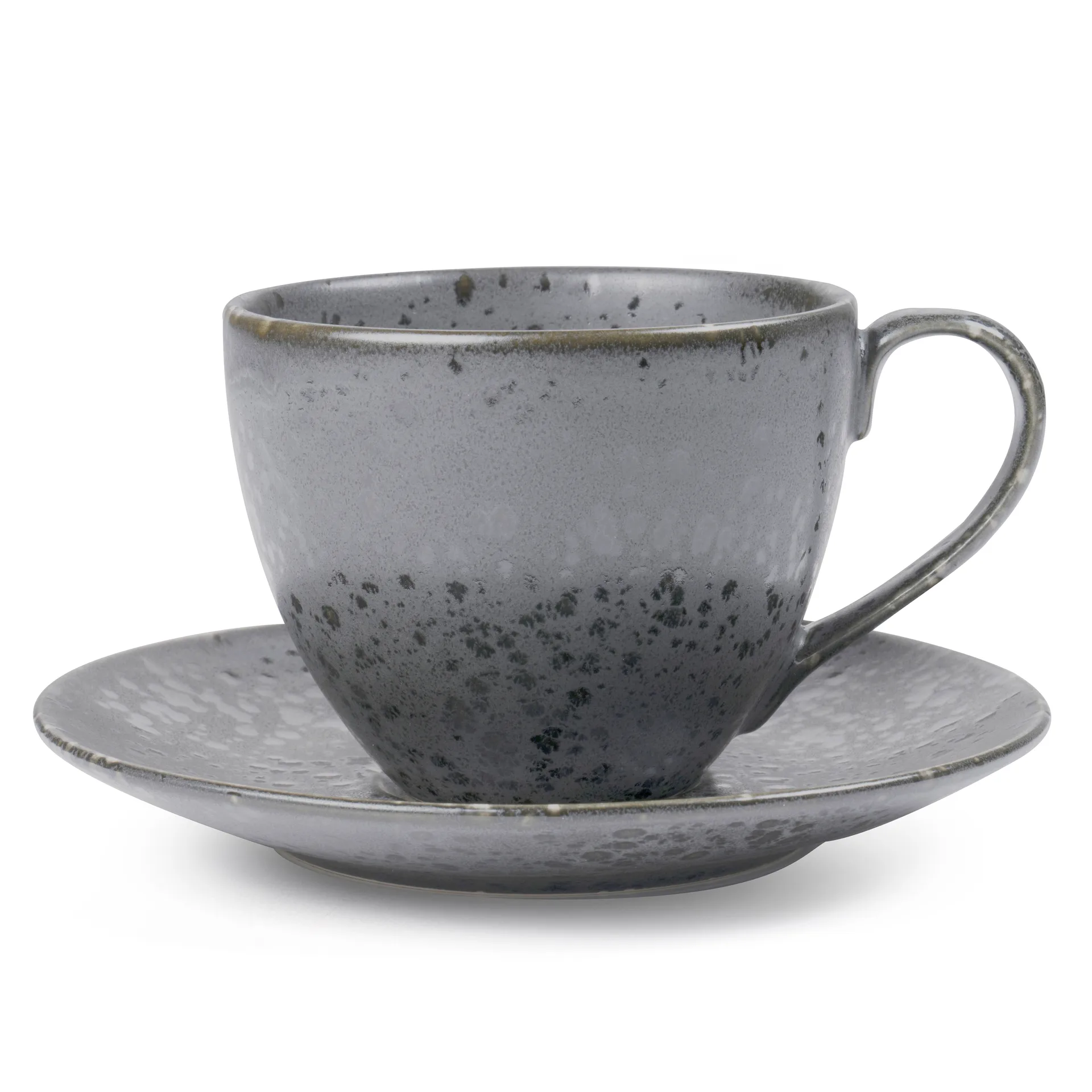 Taza con platillo de té Bitz, gris Bitz