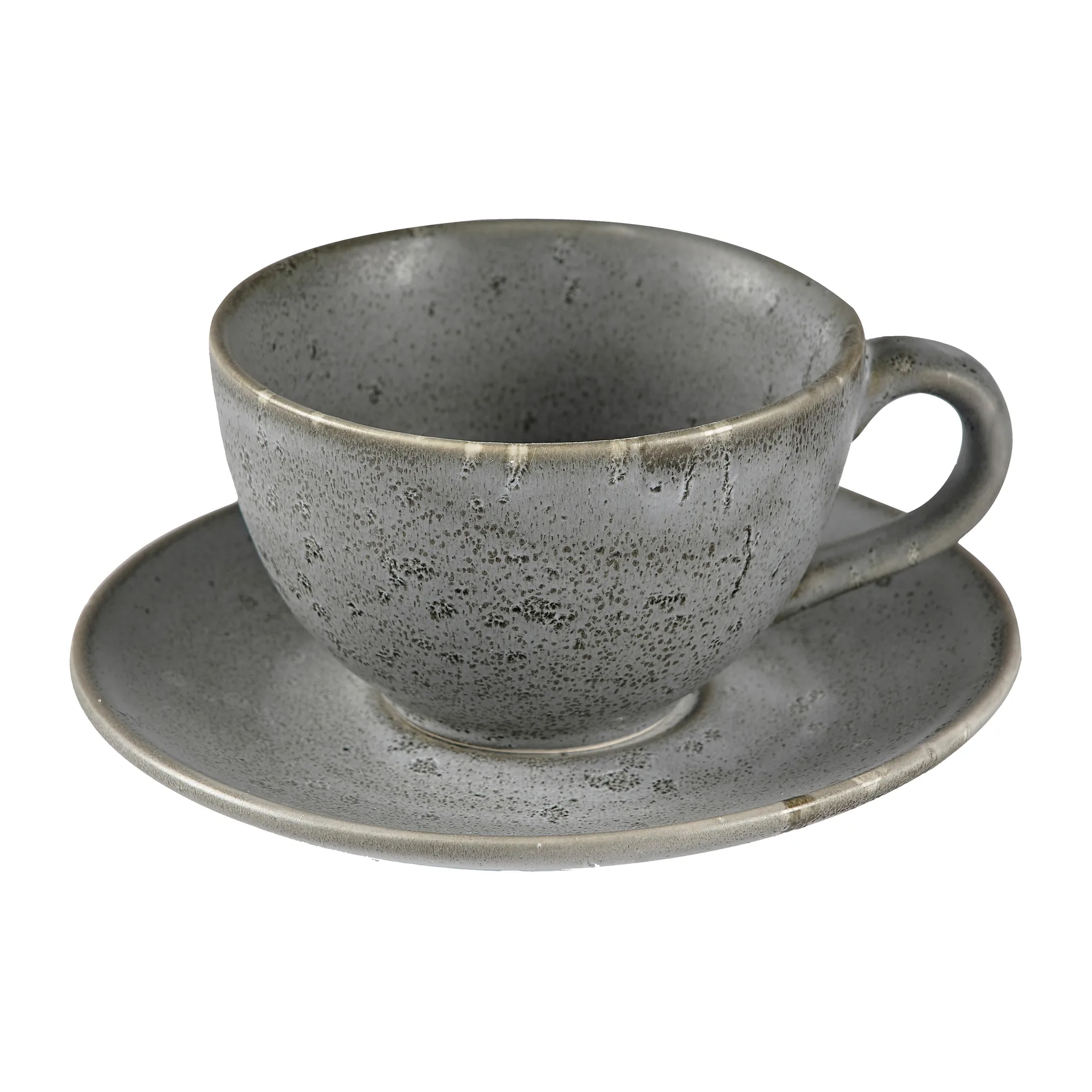 Taza con platillo de té Bitz, gris Bitz