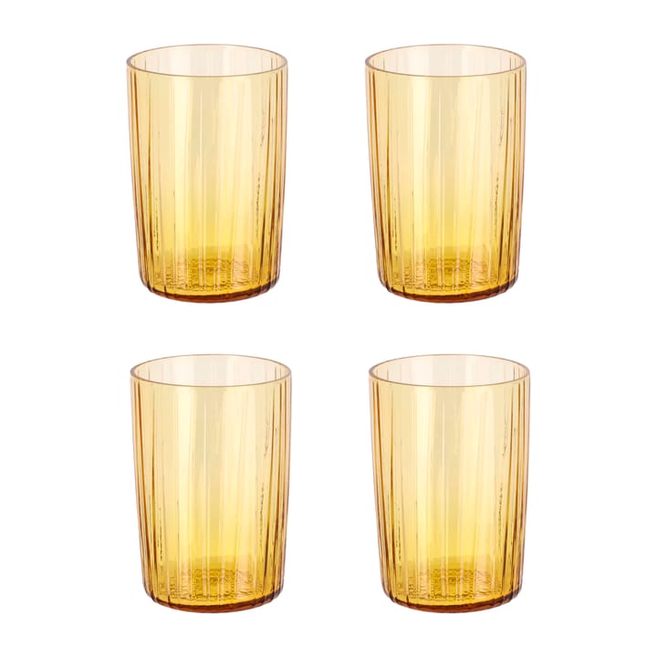 Vaso de agua Kusintha 28 cl 4 unidades - Ámbar - Bitz