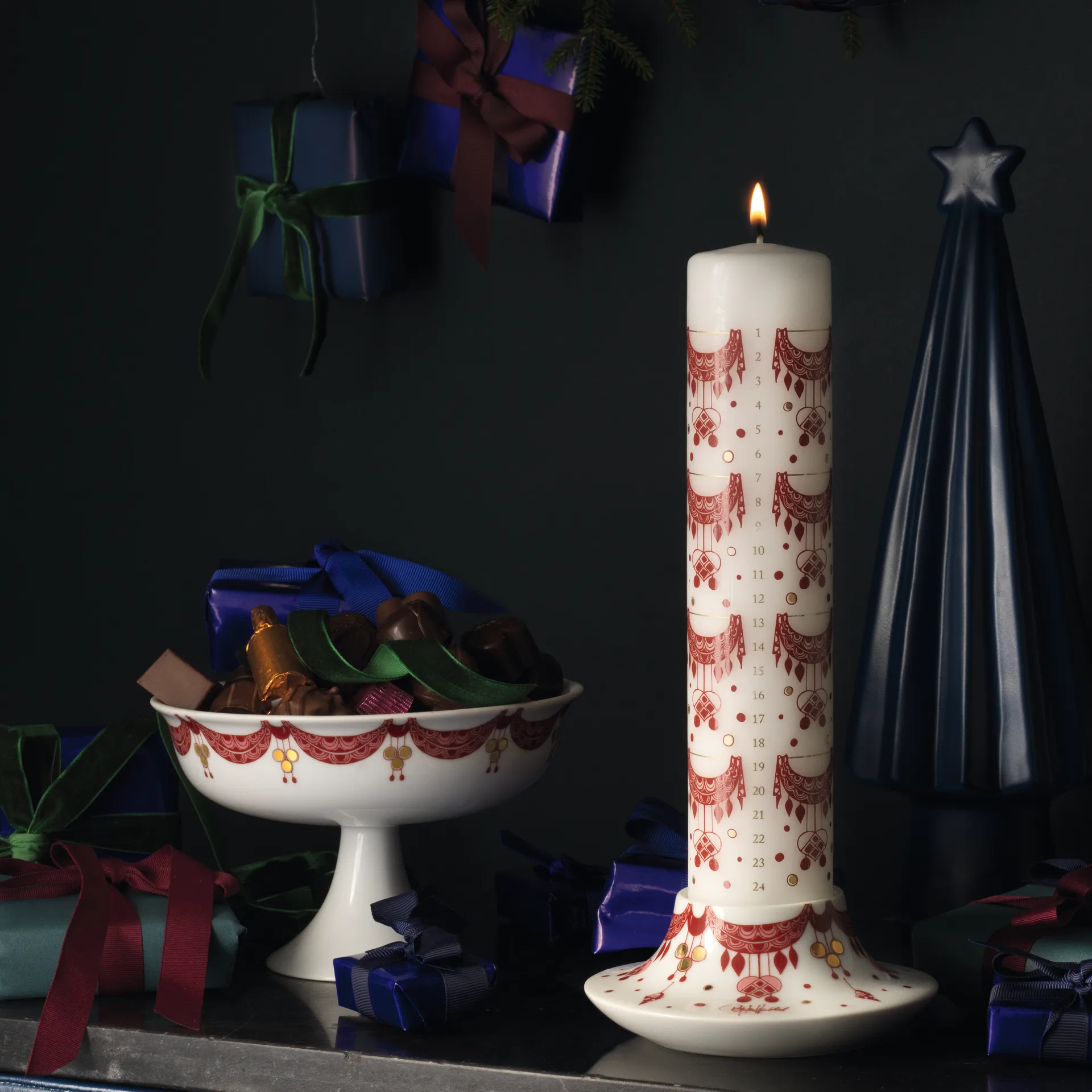 Candelabro de Adviento Guirlande Ø 12,5 cm, rojo Bjørn Wiinblad