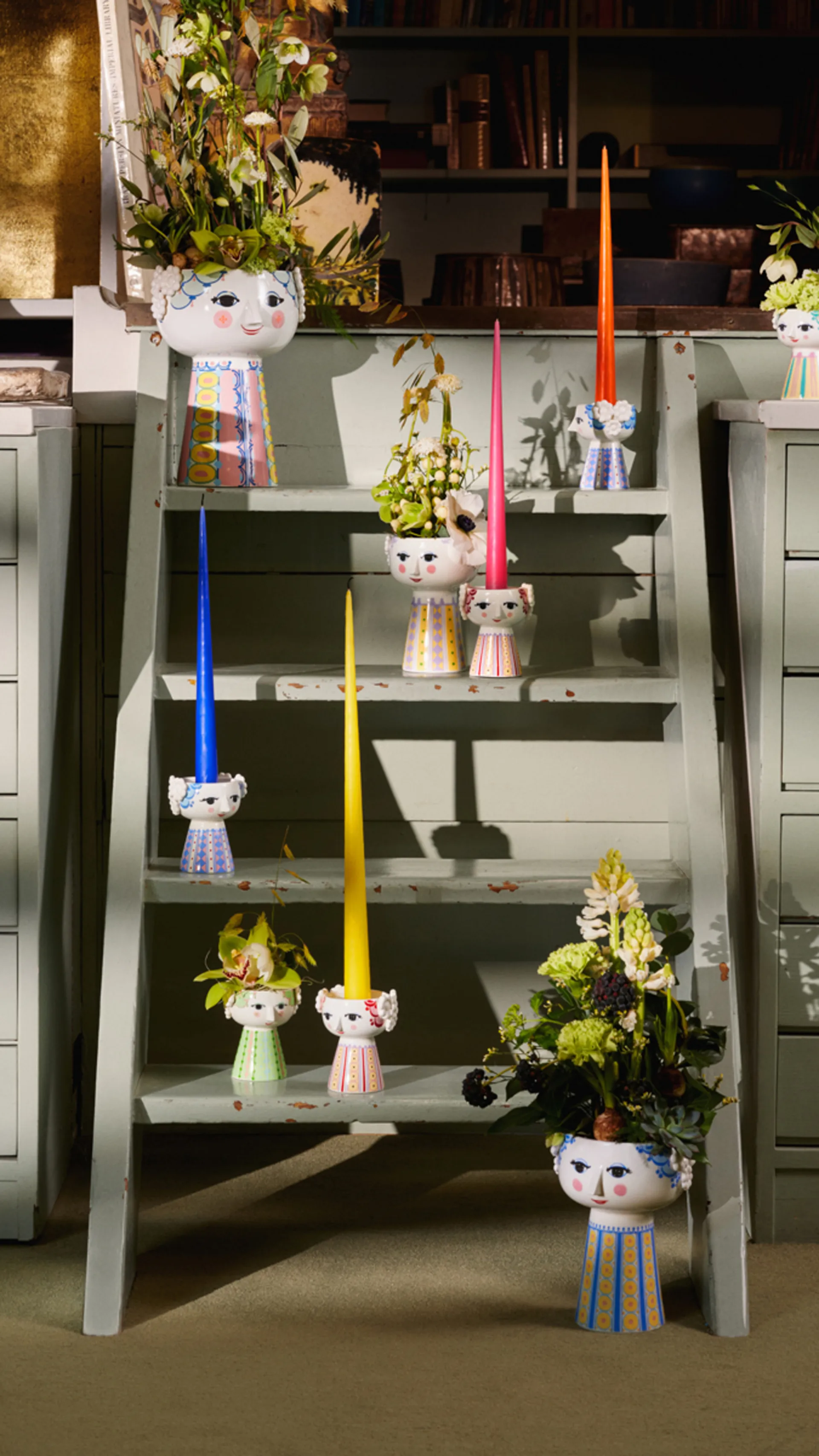 Candelabro Eva 9,5 cm, Azul oscuro Bjørn Wiinblad