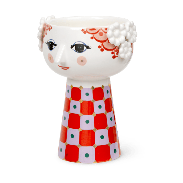 Jarrón Eva 15 cm - Lila-rojo - Bjørn Wiinblad