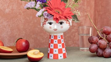 Jarrón Eva 15 cm - Lila-rojo - Bjørn Wiinblad