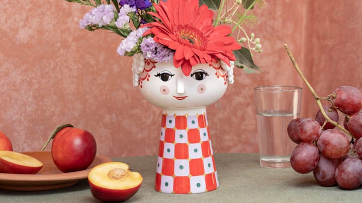 Jarrón Eva 15 cm, Lila-rojo Bjørn Wiinblad