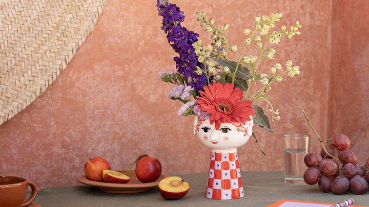Jarrón Eva 15 cm, Lila-rojo Bjørn Wiinblad