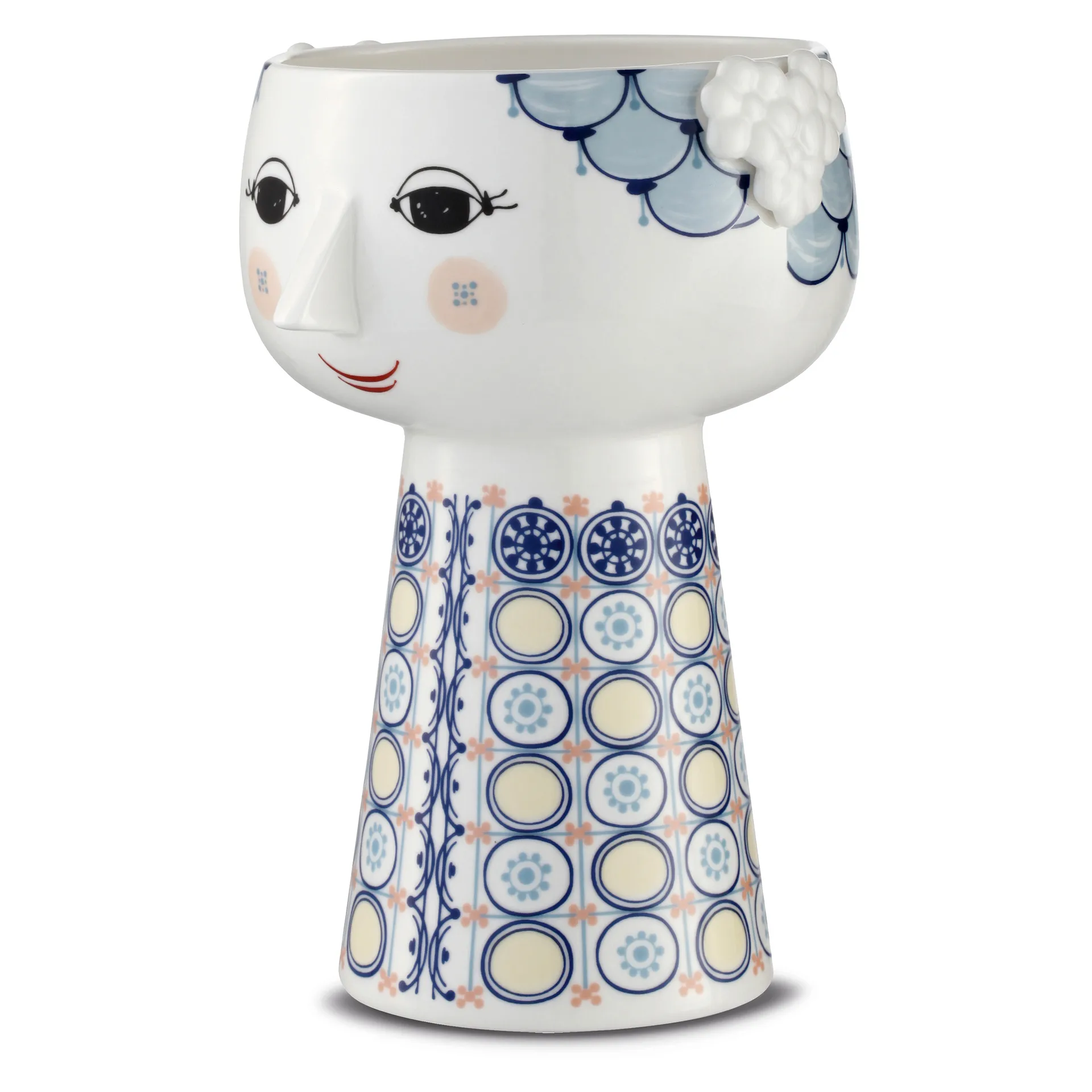 Jarrón Eva 18,5 cm, azul Bjørn Wiinblad