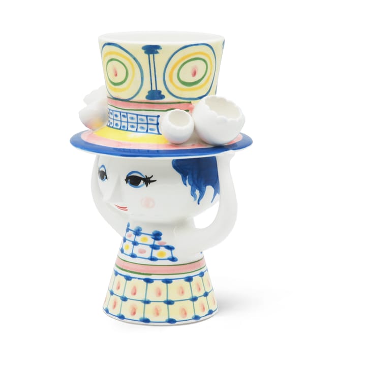 Jarrón Lady with hat H20,5 cm, Azul Bjørn Wiinblad