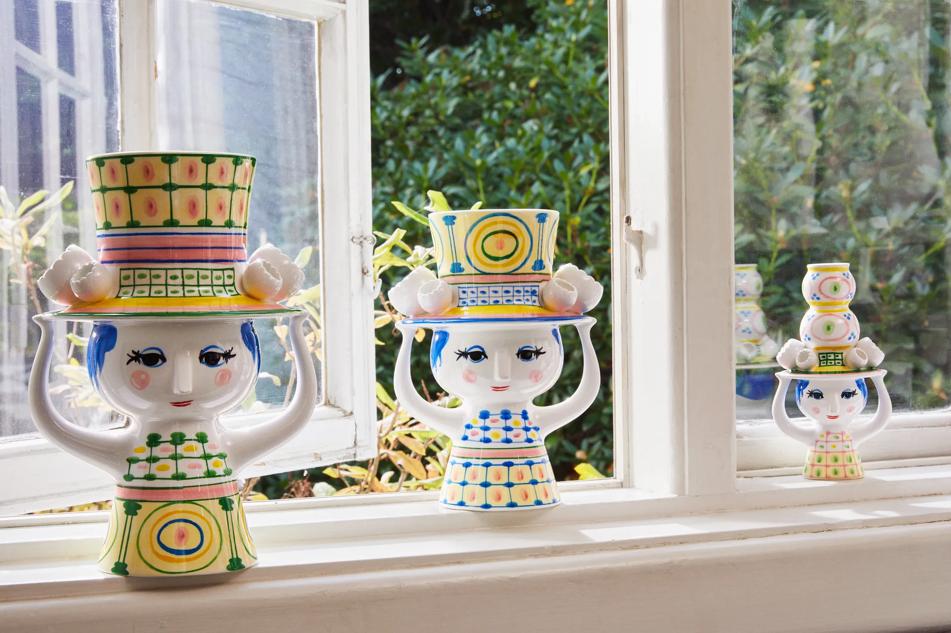 Jarrón Lady with hat H20,5 cm, Azul Bjørn Wiinblad