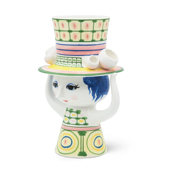 Jarrón Lady with hat H24,5 cm, Verde Bjørn Wiinblad