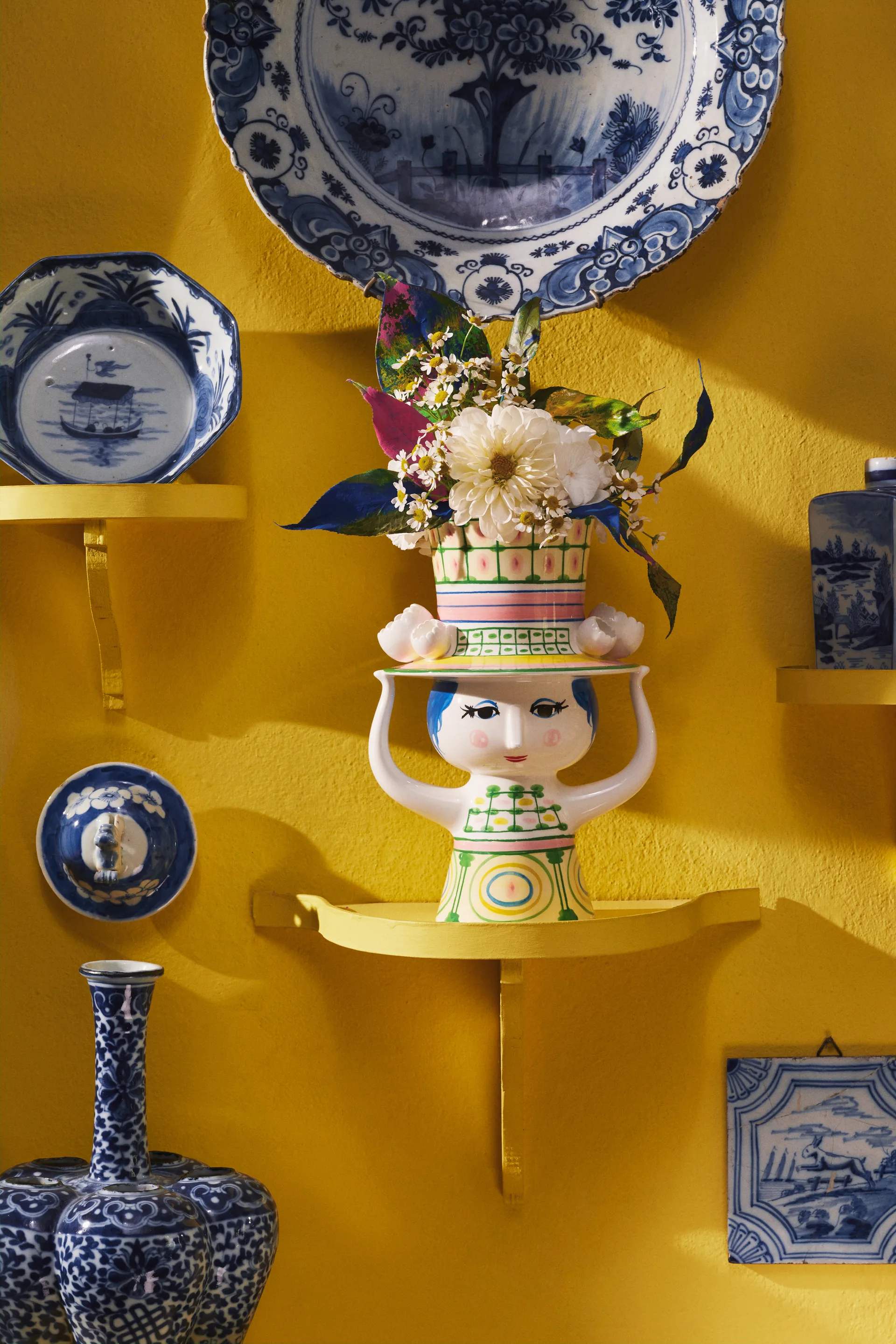 Jarrón Lady with hat H24,5 cm, Verde Bjørn Wiinblad